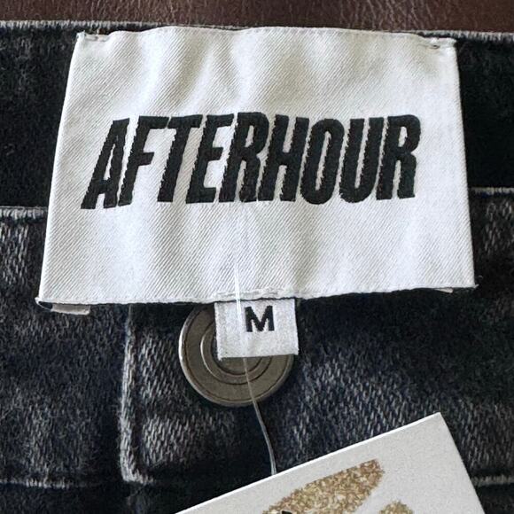New AFTERHOUR Midnight Rodeo Set Black Wash Denim Embroidered Mini Skirt Sz M - Picture 5 of 12